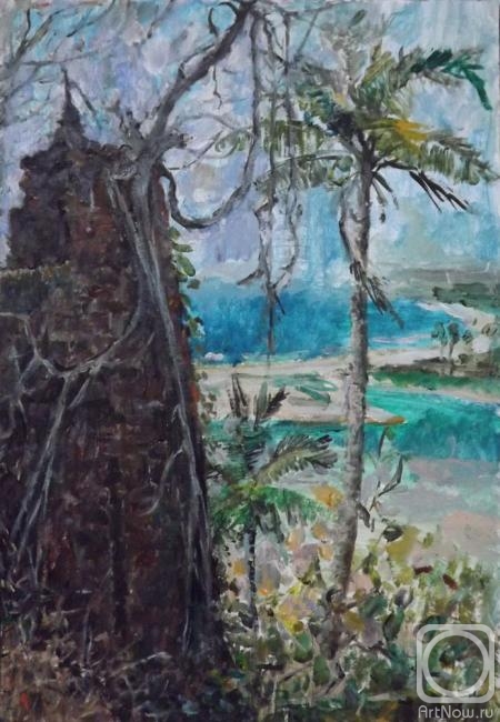 Korolev Leonid. View of Paradise beach from the wall of the old fort