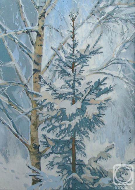 Roshina-Iegorova Oksana. Birch and fir-tree
