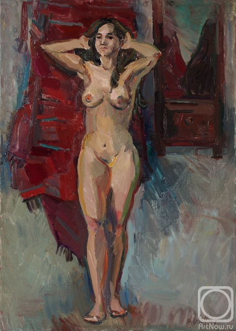 Zhukova Juliya. Nude near the mirror