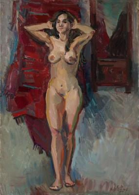 Nude near the mirror