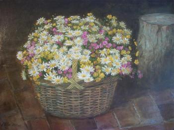 Basket with daisies 2. Stebleva Alla