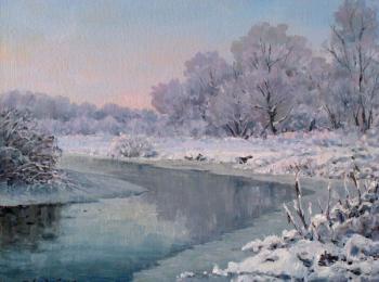 Frosty morning by the river. Dobrodeev Vadim