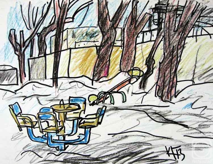 Karaceva Galina. In the yard