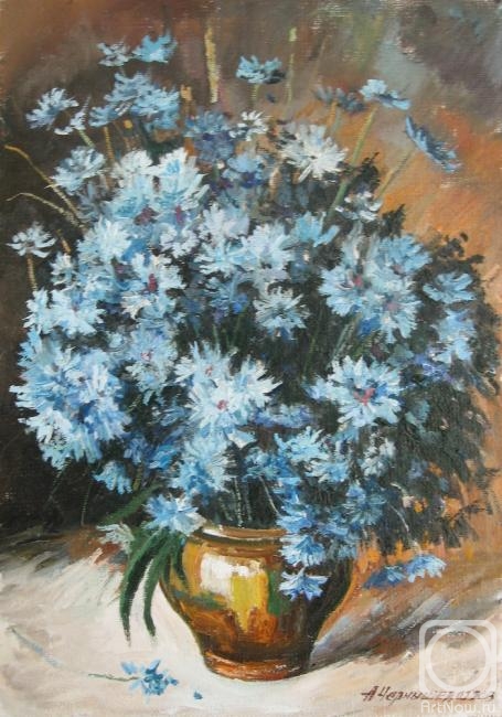 Chernyshev Andrei. Bouquet of cornflowers