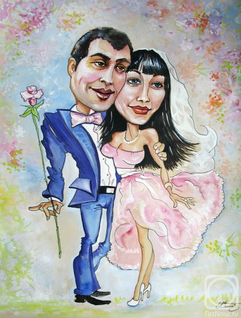 Kalachikhina Galina. Wedding caricature