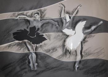 Painting Black and white (Odette and Odile). Dobrovolskaya Gayane