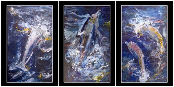 Dolphins. triptych