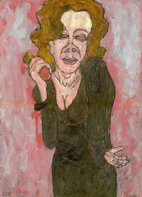 Madame with apple