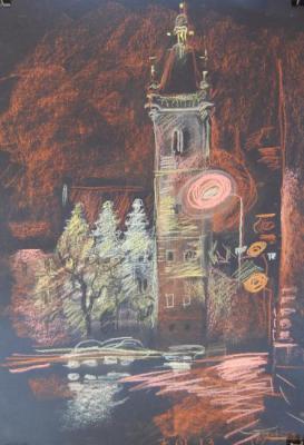 Prague, night, rain, Karlova Namesti