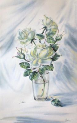 White roses. Golubkin Sergey