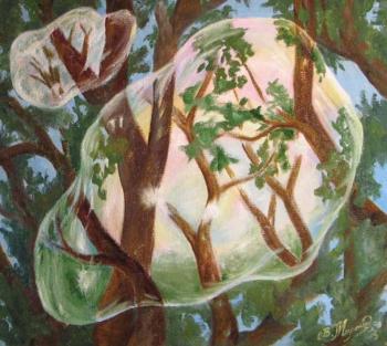 Playing with soap bubbles