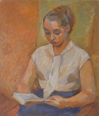 Girl with book. Gaganov Alexander