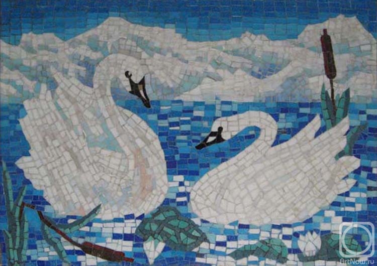 Мозаика лебеди. Панно лебеди. Лебедь из мозаики. Мозаичное панно рисунок.
