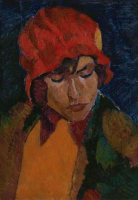 Sketch girl in a cap. Gaganov Alexander