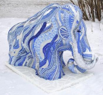 Mosaic sculpture "Mammoth" (Hand Made Glass). Izmailova Natalia