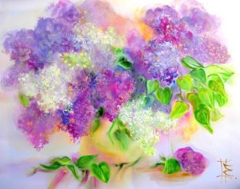 Large bouquet of lilacs. Ostraya Elena