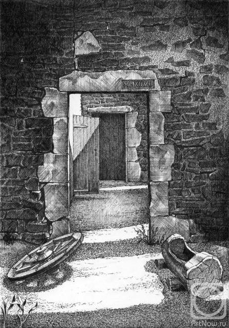 Udaltsov Vladimir. Franche-Comte. In the yard of old farm