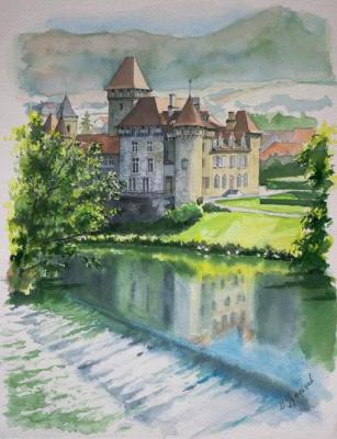 Spring in Franche-Conte. The Castle Cleron