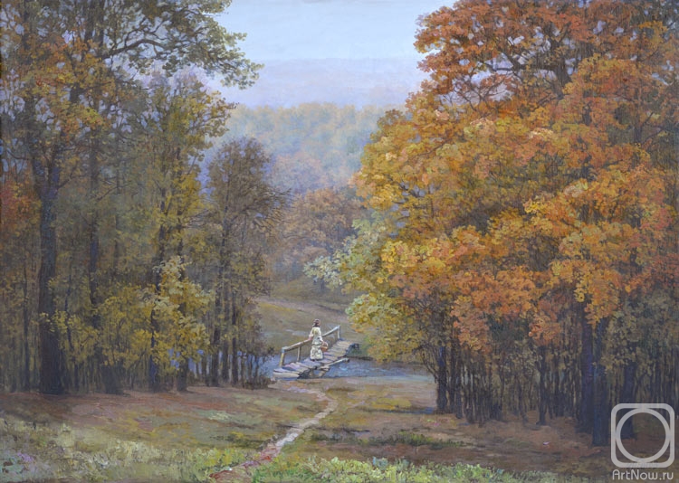 Осенний лес» картина Панова Эдуарда маслом на холсте — купить на ArtNow.ru