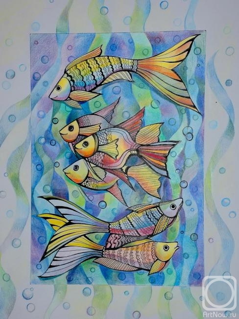 Namakonova Evgenia. Fish (triptych)