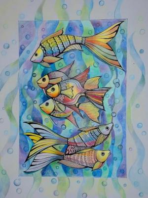 Fish (triptych)
