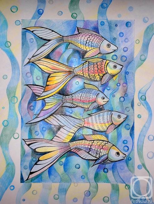Namakonova Evgenia. Fish (triptych)