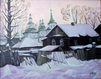 Winter evening in Irkutsk