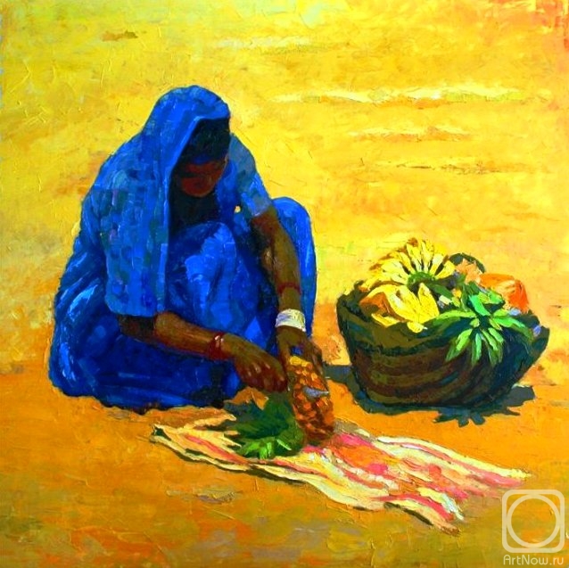 Rudnik Mihkail. In a blue sari