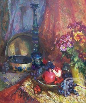 Korkishko Viktorya. Still-life with a pomegranate