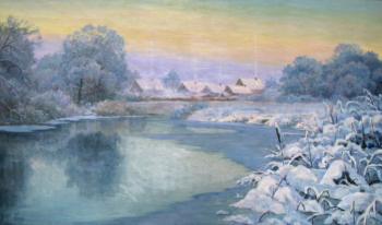 Winter morning by the river. Dobrodeev Vadim