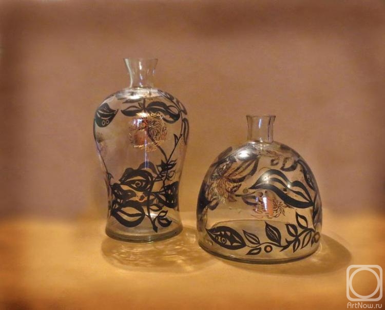 Vihrova Evgeniya. Flowers. Ornamental vases