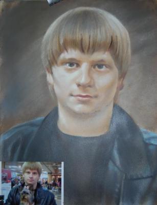 Portrait of a young man from a photo. Dobrovolskaya Gayane