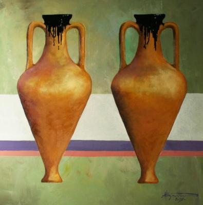 Amphorae with oil. Voznesenskiy Aleksey