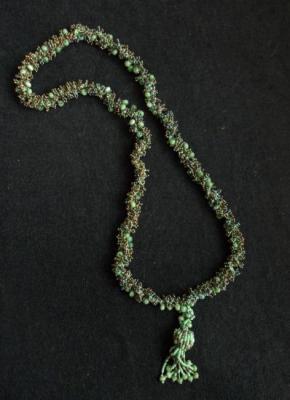 Necklace "Green Moss"