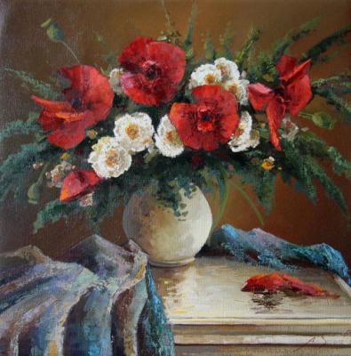 Poppies and a dogrose. Zaitsev Alexander