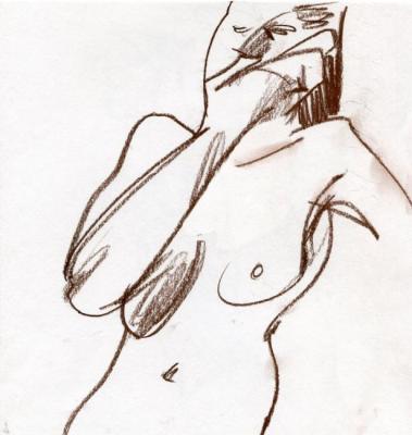 nude, chatting on the phone. Mishura Vladimir