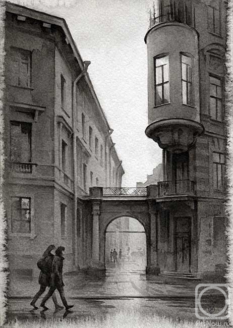 Eldeukov Oleg. On the promenade, along the Fontanka. Past the buildings and houses