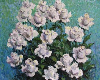 White roses. Konturiev Vaycheslav