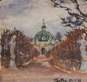 Painting Kuskovo, Grotto, April. Dobrovolskaya Gayane