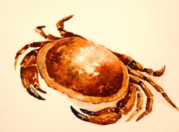 Crab (based on the materials of the magazine "The Art of Drawing and Painting"). Gvozdetskaya Irina