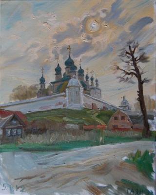 Painting Pereslavl , Goritsky Monastery before sunset. Dobrovolskaya Gayane