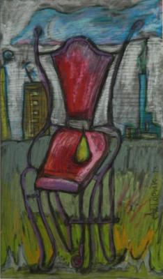 Evening chair with pear. Series"Chairs". Torik-Hurmatova Dilara