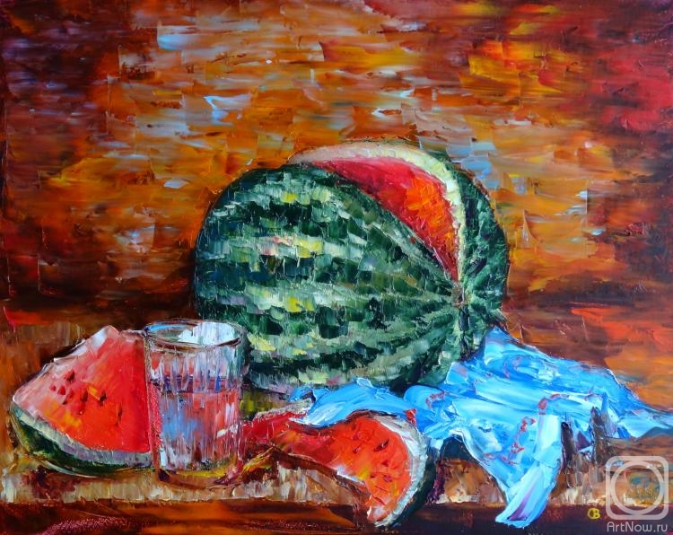 Razumova Svetlana. watermelon and glass