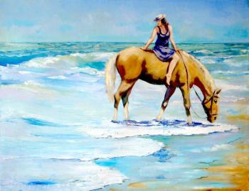 Horseback riding on the beach. Fedosenko Roman