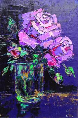 Roses in an evening twilight (etude)