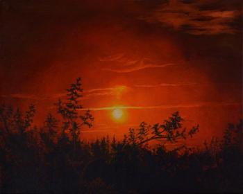Warm evening - bright sunset colors. Dementiev Alexandr