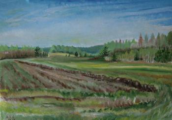 On the arable land. Klenov Andrei