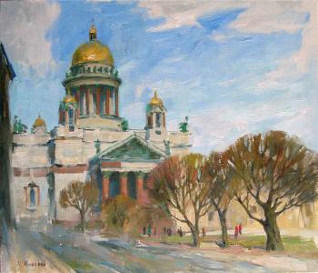 Spring in Petersburg. St. Isaak Cathedral