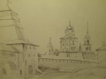 Pskov Kremlin, sketch 4. Gerasimov Vladimir