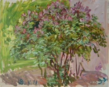 Painting Lilac bush. Dobrovolskaya Gayane